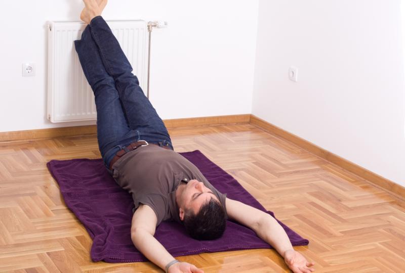 TCC West Campus - Legs Up the Wall Pose (or Viparita Karani) is a  restorative yoga posture that allows the mind and the body to relax,  relieving stress and tension. It is